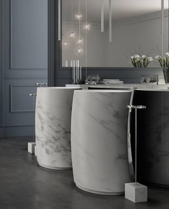 Waschbecken mit Carrara-Marmor | IDFdesign