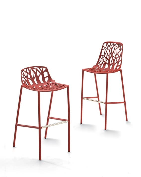 Aluminium Stuhl, mit Stahl Fußbank, die für externe ...