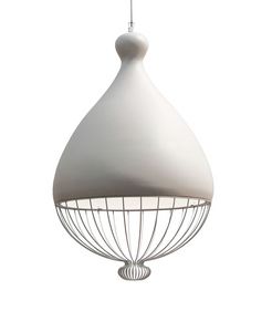 Le Trulle SE653T, Lampe mit Keramik-Lampenschirm, mit Unterteil aus Metallfaden