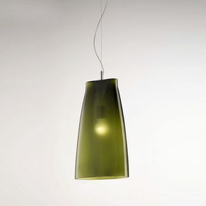 Seppia Ls623-045, Geblasene Glaslampe, in seidenmatt olivgrner Ausfhrung