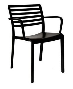Lara-P, Kunststoff-Stuhl mit horizontaler Lattenrückenlehne