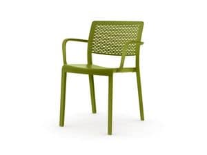 Tara - P, Stapelbarer Stuhl aus Kunststoff, wetterfest