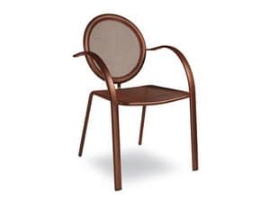 CHARLOTTE, Stahl Stuhl, stapelbarer Stuhl, Outdoor-Stuhl Eisdielen