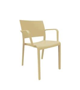 Fiona - PL, Stuhl aus Polypropylen für Outdoor- Umgebungen geeignet