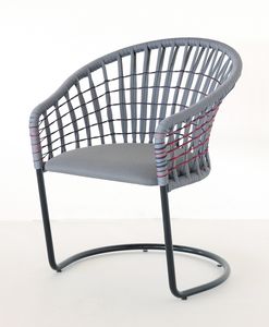 Flora, Outdoor-Stuhl mit Segel-Seil verwoben