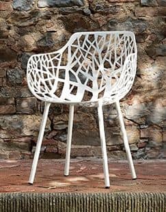 Forest 6500 Sessel, Sessel aus lackiertem Aluminium, fr Outdoor-Restaurants