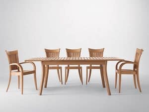Harmony Sessel, Moderne Sessel mit Armlehnen, in Holz, Garten