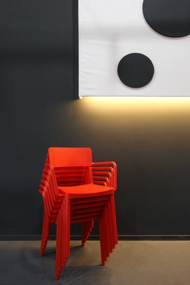 Lisbona-P, Sessel aus Kunststoff und Glasfaser, für Hotels und Restaurants