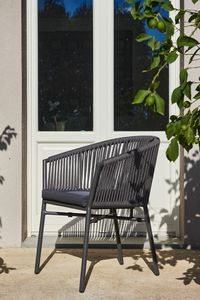 OPERA, Outdoor-Sessel aus Metall und Seil