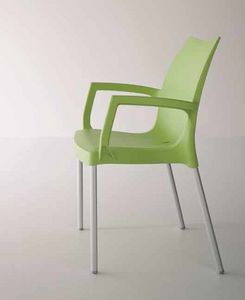 Tulip B, Sessel aus Aluminium und Polymer, für den Außeneinsatz