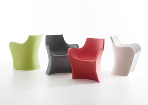 Woopy, Gewellter Sessel aus Polyethylen, auch fr den Auenbereich