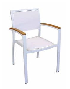 Zen P, Stapelbare Sessel aus lackiertem Aluminium, fr externe Seite