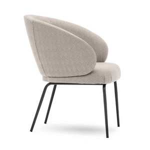 Lily 04565L, Gepolsterter Sessel mit Metallbeinen