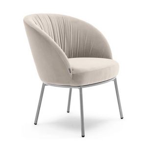 Rose 03960L, Loungesessel aus Metall, mit plissierter Polsterung