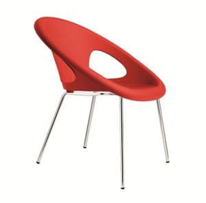 PL 2682.INT, Stapelbar Stuhl aus Metall und Kunststoff fr Bars geeignet