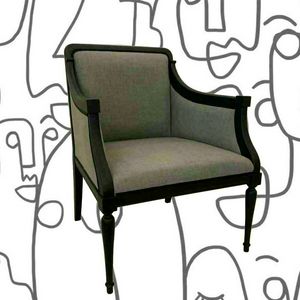 2090 SESSEL, Schwarz lackierter Sessel