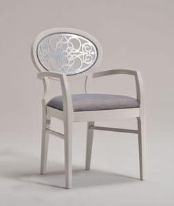 CLAIRE armchair 8391A, Sessel mit geschnitzten ovalen zurck, klassischen Stil