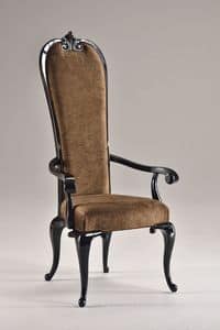 VIVIAR Stuhl mit Armlehnen 8623A, Gepolsterte Sessel, hohe Rckenlehne, neoklassizistischen Stil
