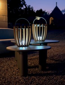 DREAM, LED-Au�enlampe aus Teakholz und Aluminium