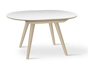 ARIS 160, Erweitern ovalen Tisch mit konischen Beinen, fr Restaurants
