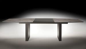 Bull extendable, Ausziehbaren Tisch aus Stahl und Keramik, fr Restaurants