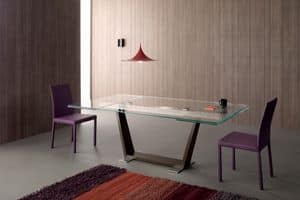 Oblique, Ausziehbarer Tisch, modern, rechteckig, fr Esszimmer