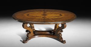 Art. 827 tisch, Renaissance-Tisch, ausziehbare ovale Oberseite