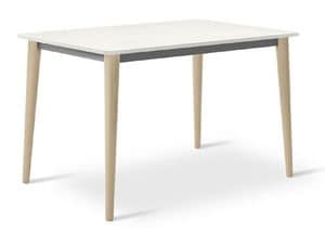 DADO, Ausziehbaren Tisch aus Buchenholz mit Melamin