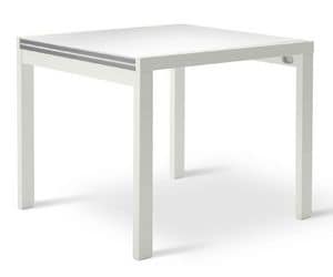 ELVIS 90, Platz ausziehbaren Tisch, oben mit Aluminiumkante