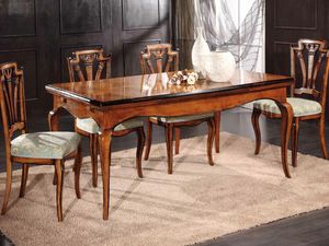 Gabriel Tisch, Ausziehbarer Tisch aus Holz von Hand dekoriert
