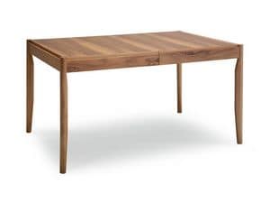 PIUMA table, Ausziehbarer Tisch aus Nussbaumholz