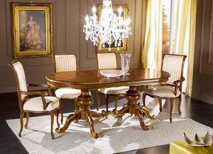 Regency ovaler ausziehbarer Tisch, Esstisch im klassischen Stil