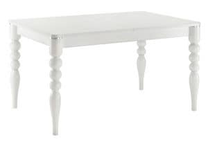 TA29, Erweiterbar rechteckigen Tisch, Laminat, Buche Beine mit Aluminium-Einlagen