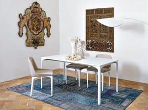 Armando erweiterbar, Tisch mit Struktur aus Metall fr moderne Kche