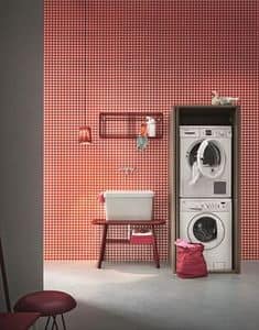 Acqua e Sapone 01, Wscheservice Mbel, Waschmaschine Schrank fr Badezimmer oder Waschkche
