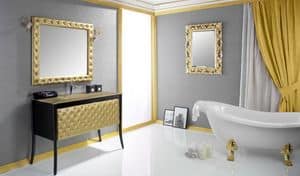 Capitonn comp.3, Zusammensetzung fr die Badezimmer mit bathsink und Spiegel, gesteppte Vorder