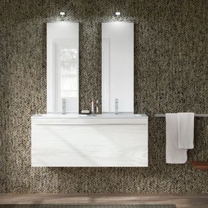 Change comp. 47, Badezimmermbel mit Doppelwaschbecken und Doppelspiegel