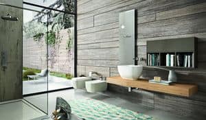 Giunone 377, Badezimmer consolle der Eiche mit Wandschrank und Spiegel aus