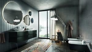Nike 327, Badezimmer-Schrank mit unregelmigen Hintergrundbeleuchtung Spiegel