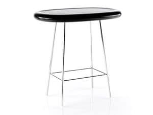 Bloob Tisch, Couchtisch mit Stahlkonstruktion, Polyurethan-Boden