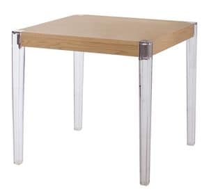 Together, Tabelle mit Polycarbonat Beine Holzplatte