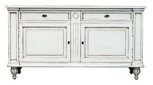 Mélanie BR.0007, Sideboard mit 2 Türen und 2 Schubladen, Louis XIV-Stil