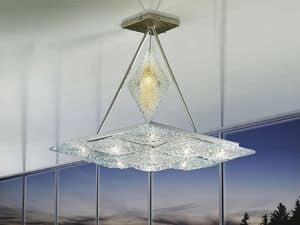 Alaska ceiling lamp, Kronleuchter mit rautenförmigen Elemente, fantasievolle Stil
