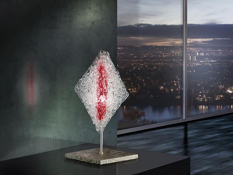 Alaska table lamp, Förmige Diamant-Lampenschirm, für die Büros in der modernen Art