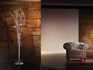 Ametista floor lamp, Moderne Stehleuchte mit mundgeblasenem Glas Knistern Diffusoren