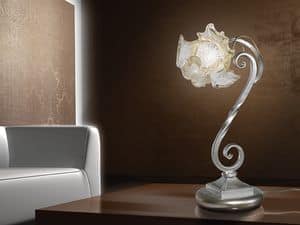 Rose table lamp, Tischleuchte im naturalistischen Stil, f�r moderne Schreibtische