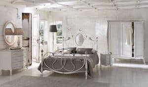 Caruso, Doppelbett aus Aluminium, fr klassische Zimmer