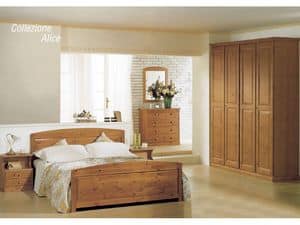 Collection Alice Double Bed, Die Holzbetten für Chalets und rustikalen Hotels
