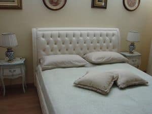Gias, Klassisches Bett für Schlafzimmer, mit Aufbewahrungsbox