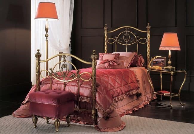 Messing Einzelbett für klassische Schlafzimmer und Hotel | IDFdesign